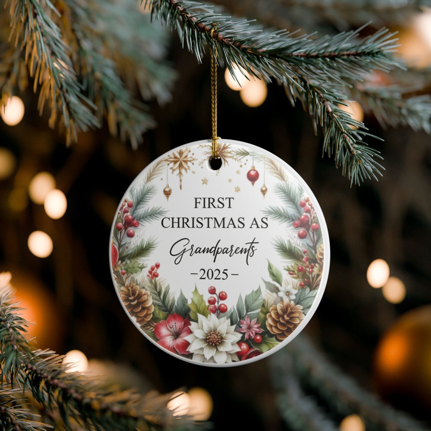 First Christmas as Grandparents Ornament 2025, Holiday Keepsake