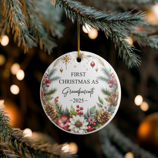 First Christmas as Grandparents Ornament 2025, Holiday Keepsake