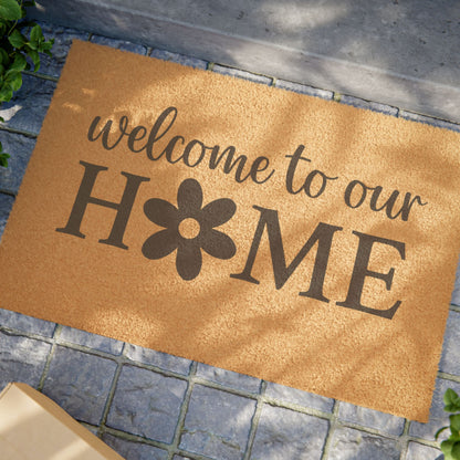 welcome to our HOME doormat, coir entrance mat