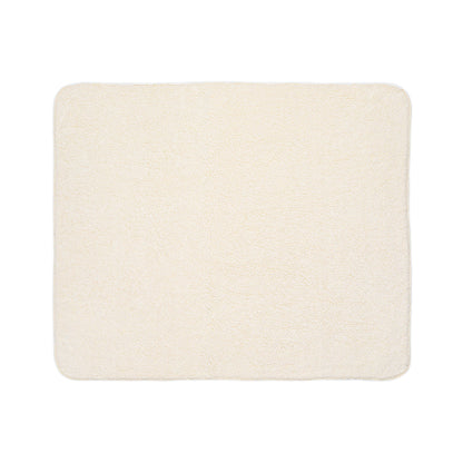 Whispering Meadow Sherpa Blanket, Neutral Boho Floral Throw