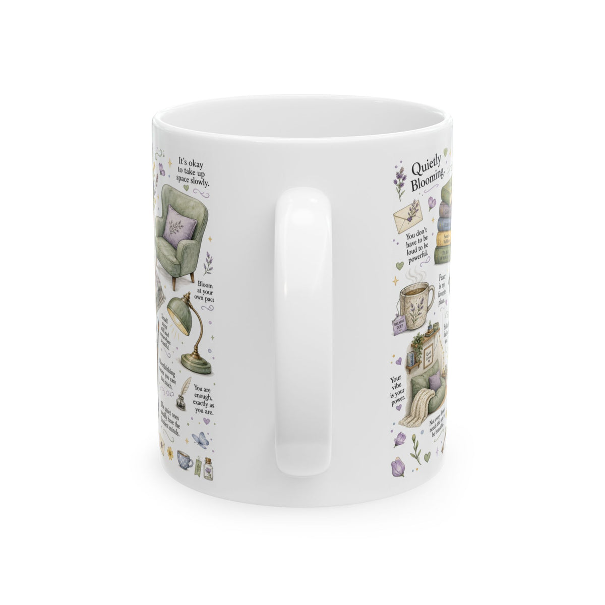 Quietly Blooming Mug, Introvert Self-Care & Slow Living Design