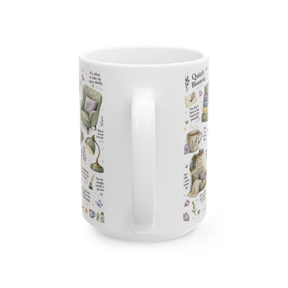Quietly Blooming Mug, Introvert Self-Care & Slow Living Design