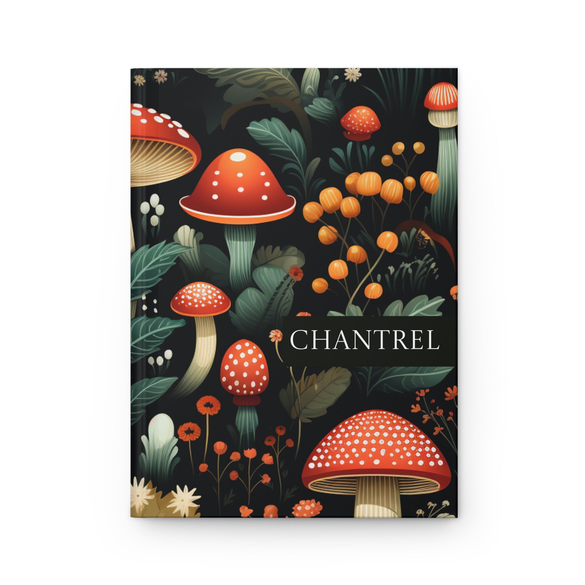 Personalized Whimsical Mushroom Hardcover Journal, Nature-Inspired Notebook, Forest Lovers Notebook