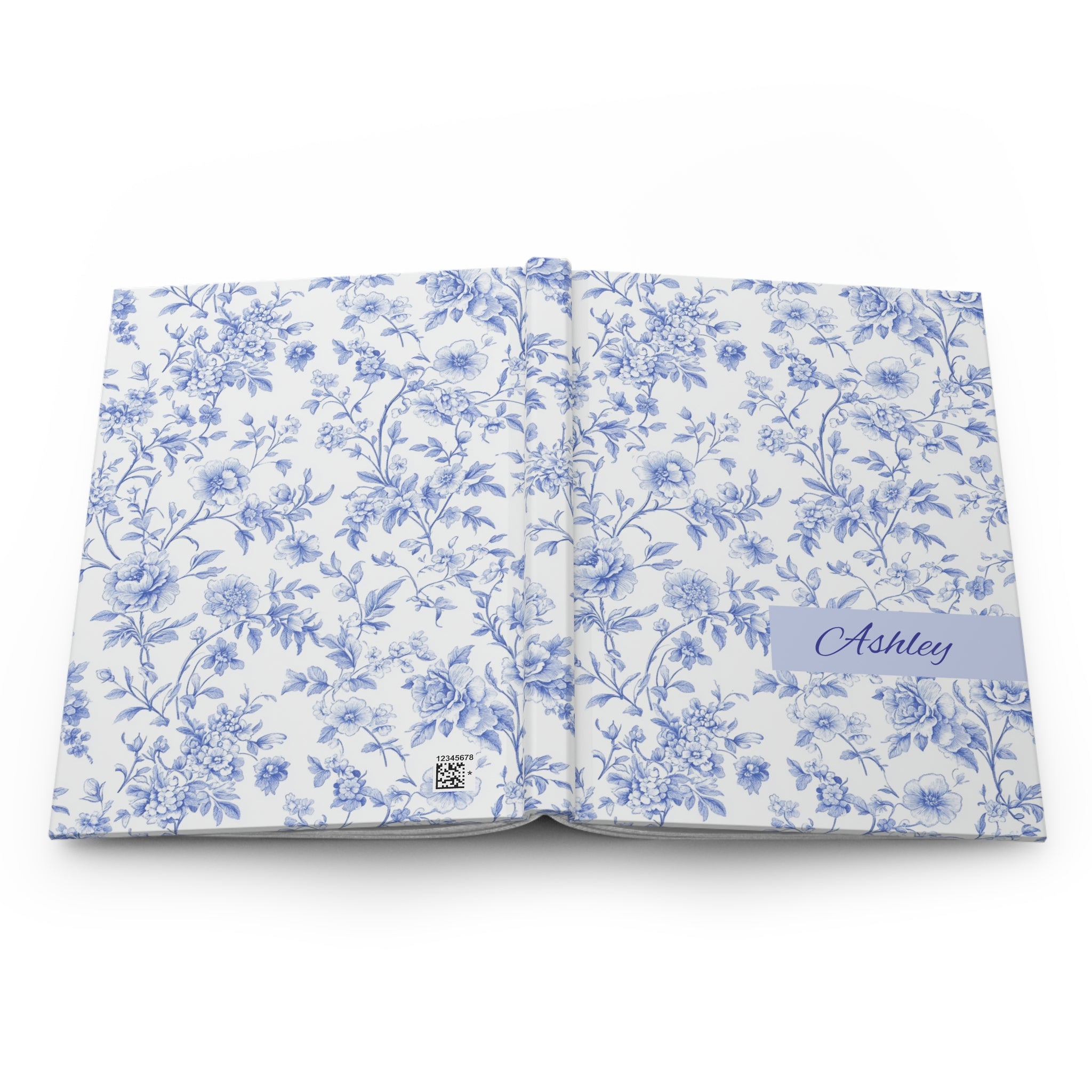 Personalized French Toile Hardcover Journal, Customizable Journal for Writing, Gift for Writers