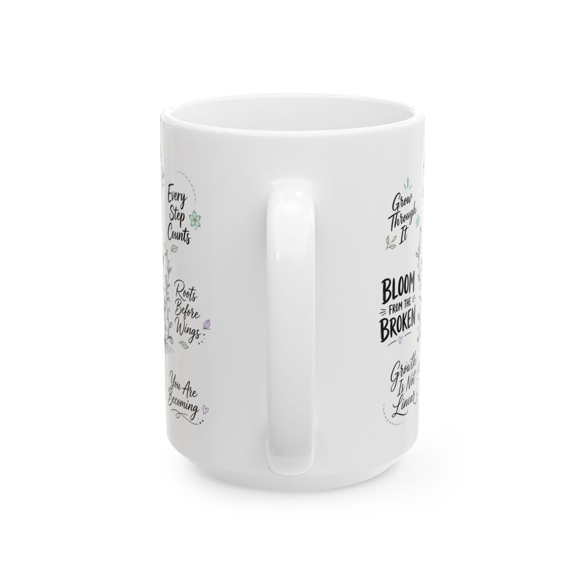 Healing & Growth Journey Mug, Trust the Process Inspirational Lotus Design