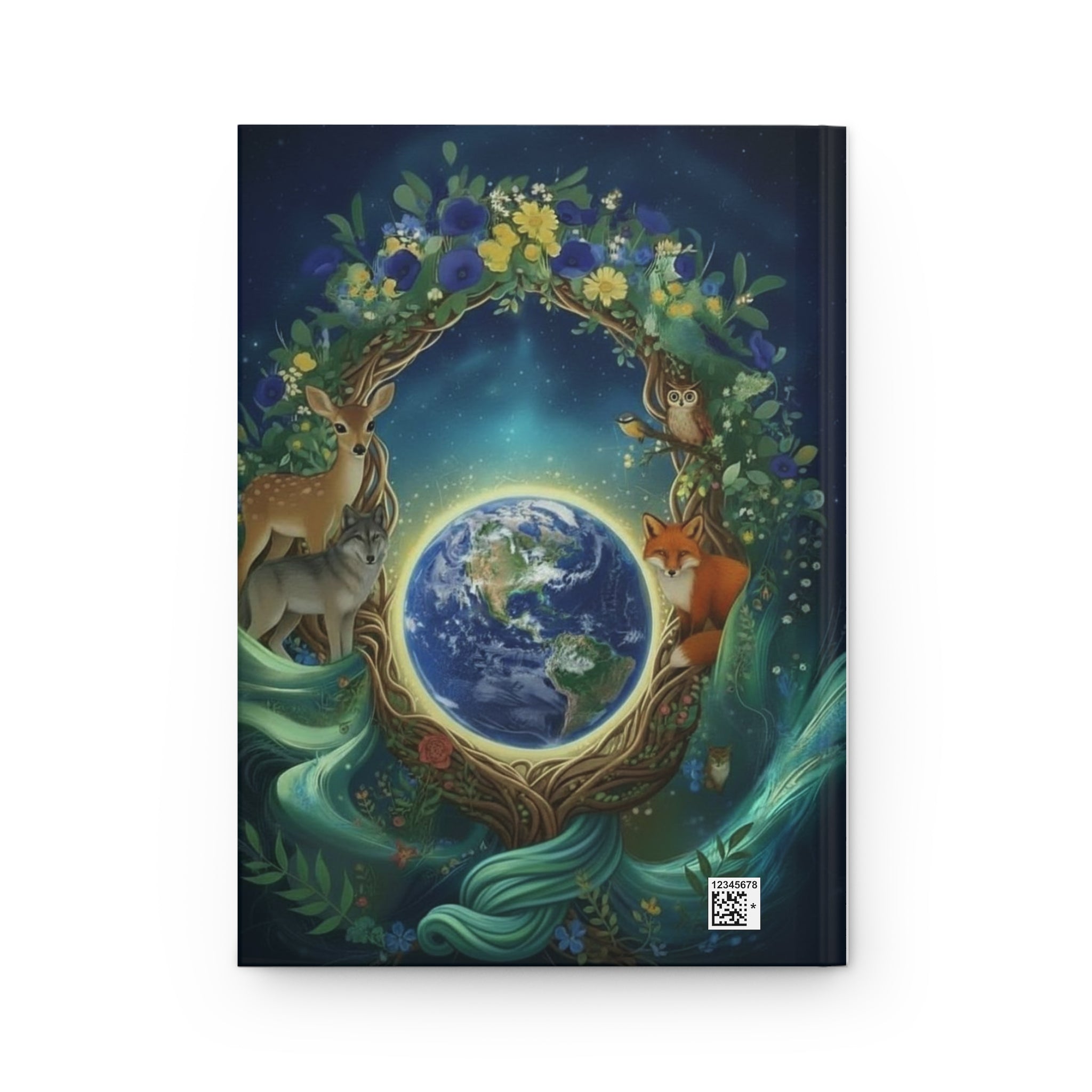 Gaia Earth Goddess Journal, Nature and Wildlife Inspired Notebook, Earth Day Journal