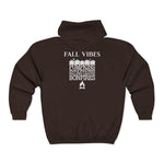 Fall Vibes Zip-Up Hoodie, Cozy Hoodie for Autumn, Fall Favorites Hoodie, Halloween Gift, Pumpkin Lover Apparel, Bonfire Ready, Thanksgiving Hoodie