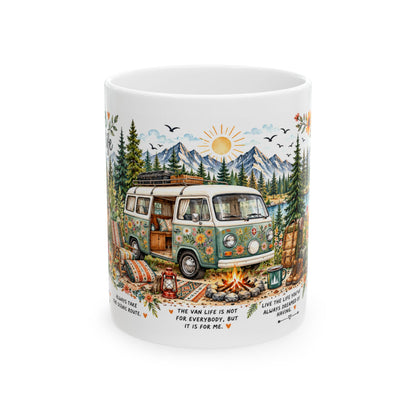 Van Life Is the Best Life Boho Camping Mug, Camper Van Adventure Mug