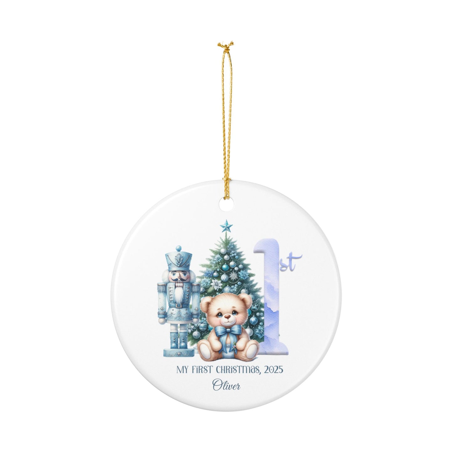 Personalized Baby First Christmas Ornament, Baby Boy First Christmas, Keepsake Ornament, 2025 Christmas Gift