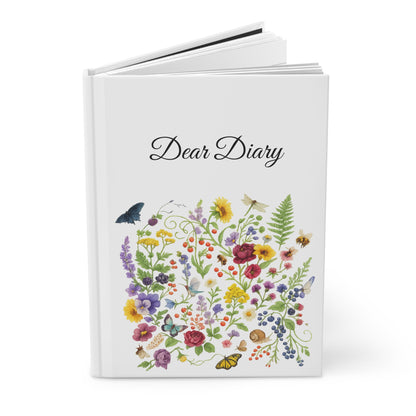 Dear Diary Wildflower Journal, Botanical Floral Nature Writing Notebook