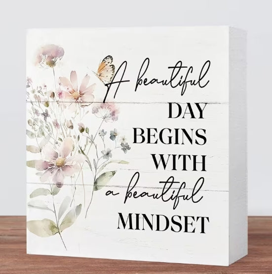 Beautiful Mindset Inspirational Décor | Boho Wildflower Quote