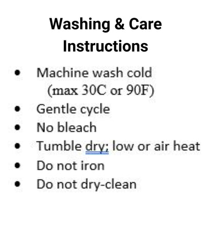 Apron - Washing  Care Instructions