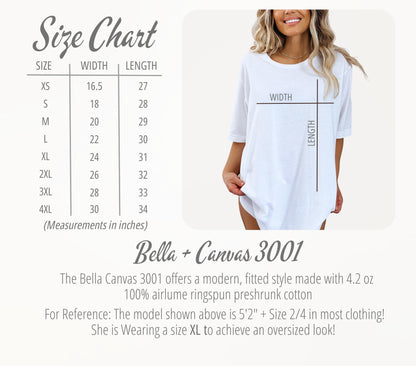 Bella Canvas Size Chart