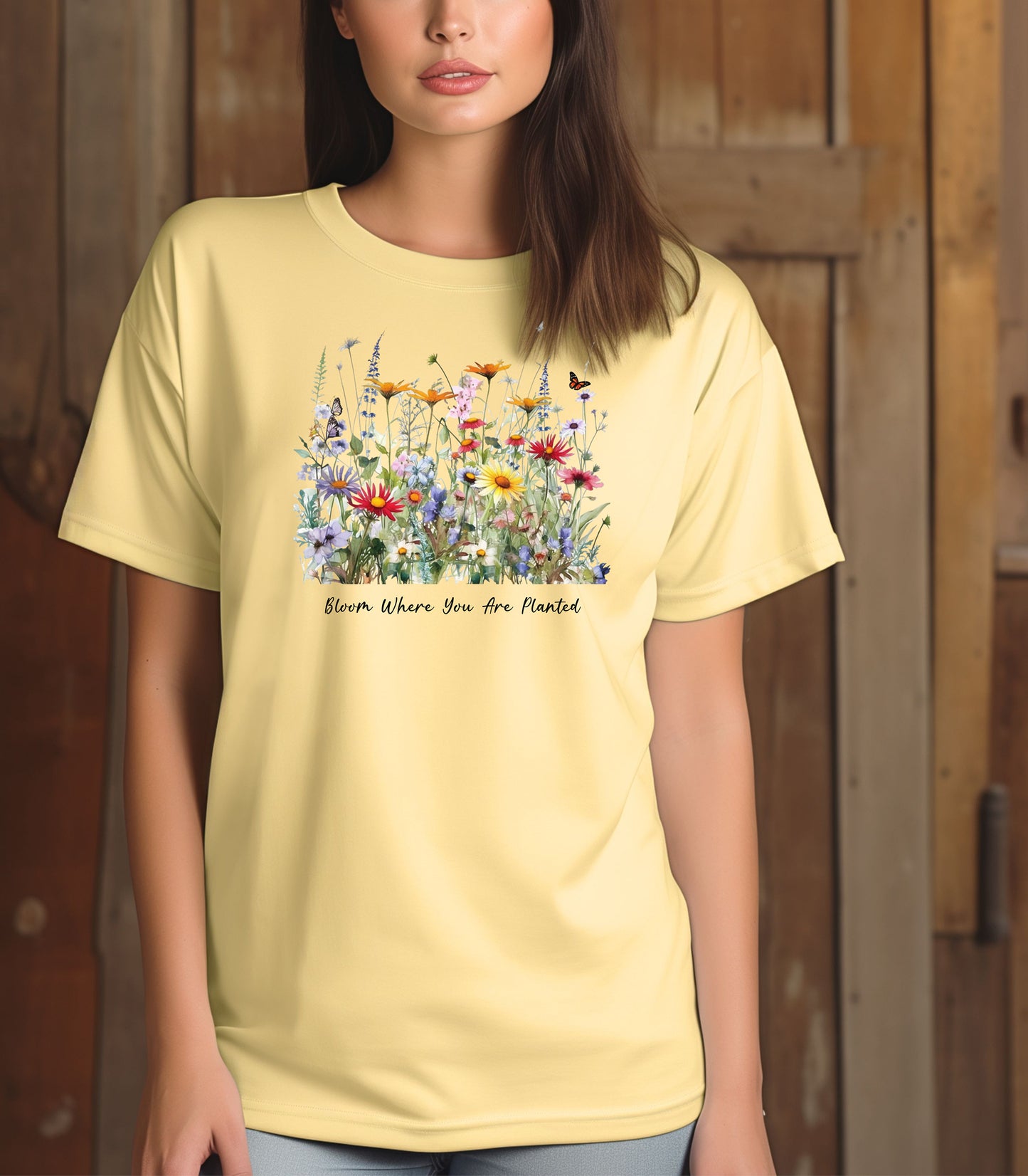 Bloom Where You Are Planted Wildflower T-Shirt, Nature Lovers Tee