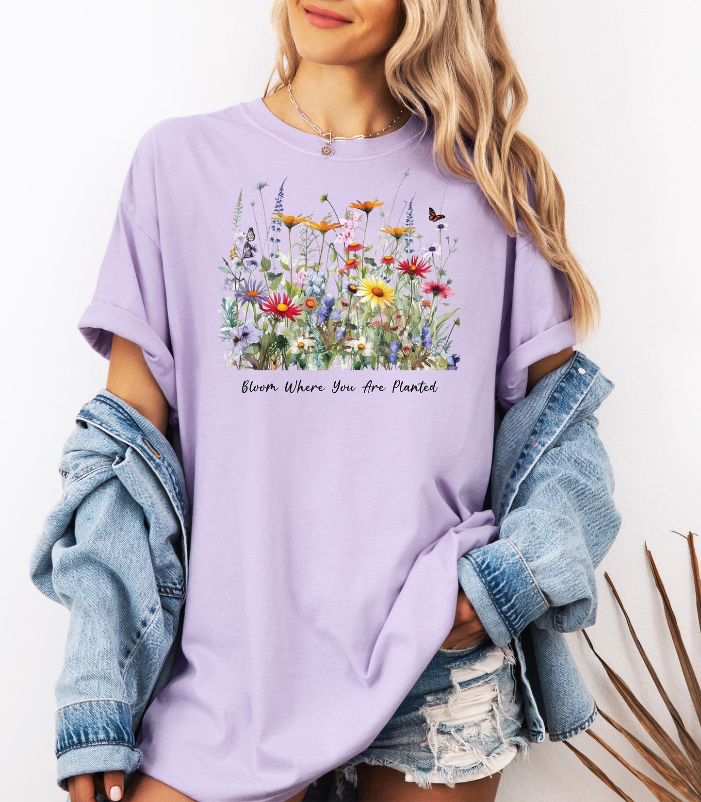 Bloom Where You Are Planted Wildflower T-Shirt, Nature Lovers Tee