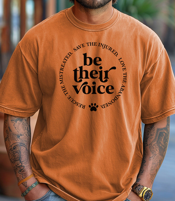 Be Their Voice T-Shirt, Animal Rescue Apparel, Conscious Clothing, Gift for Animal Lovers, Eco-Friendly Fashion