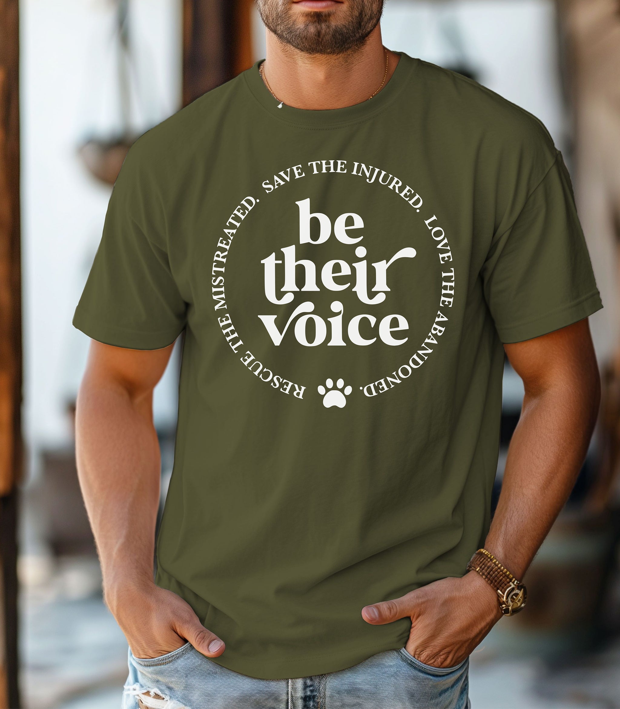 Be Their Voice T-Shirt, Animal Rescue Apparel, Conscious Clothing, Gift for Animal Lovers, Eco-Friendly Fashion