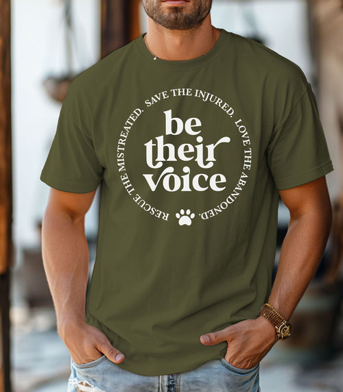 Be Their Voice T-Shirt, Animal Rescue Apparel, Conscious Clothing, Gift for Animal Lovers, Eco-Friendly Fashion