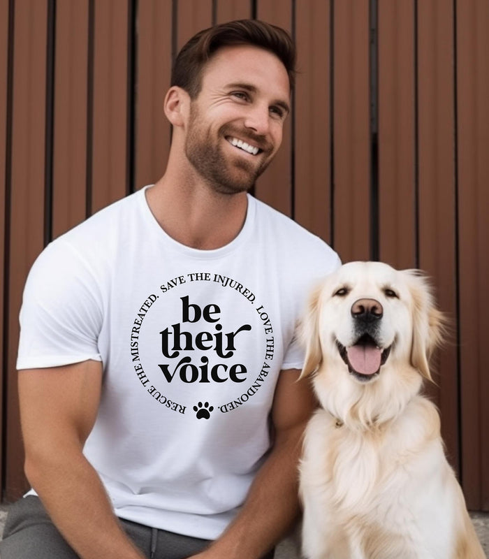 Be Their Voice T-Shirt, Animal Rescue Apparel, Conscious Clothing, Gift for Animal Lovers, Eco-Friendly Fashion