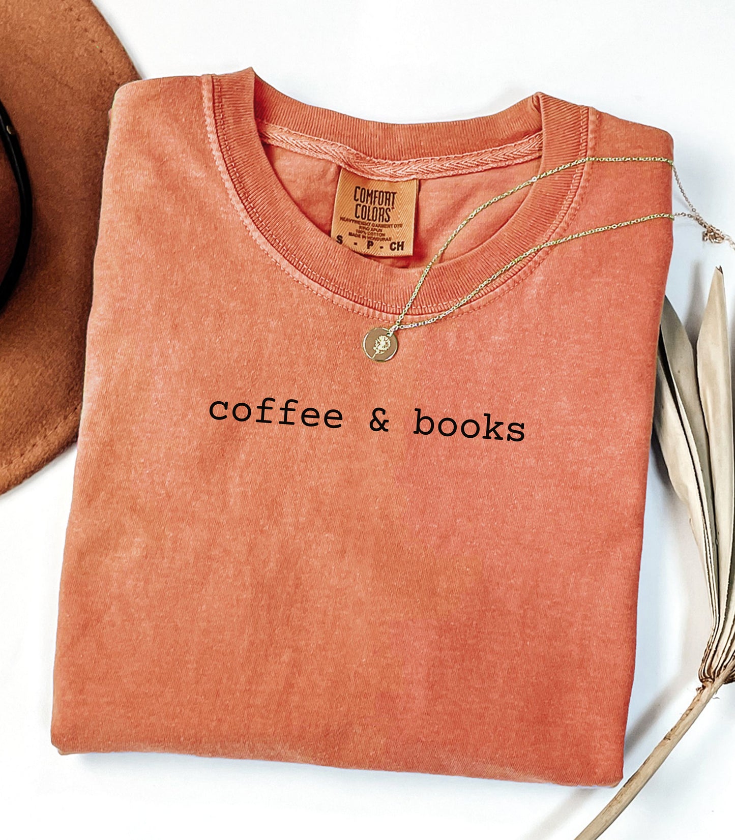 Coffee & Books T-Shirt, Cozy Graphic Tee for Book Lovers and Coffee Fans