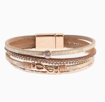 Multi-Layered Leather Infinity Love Bracelet