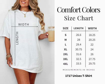 Comfort Colors 1717 Size Chart