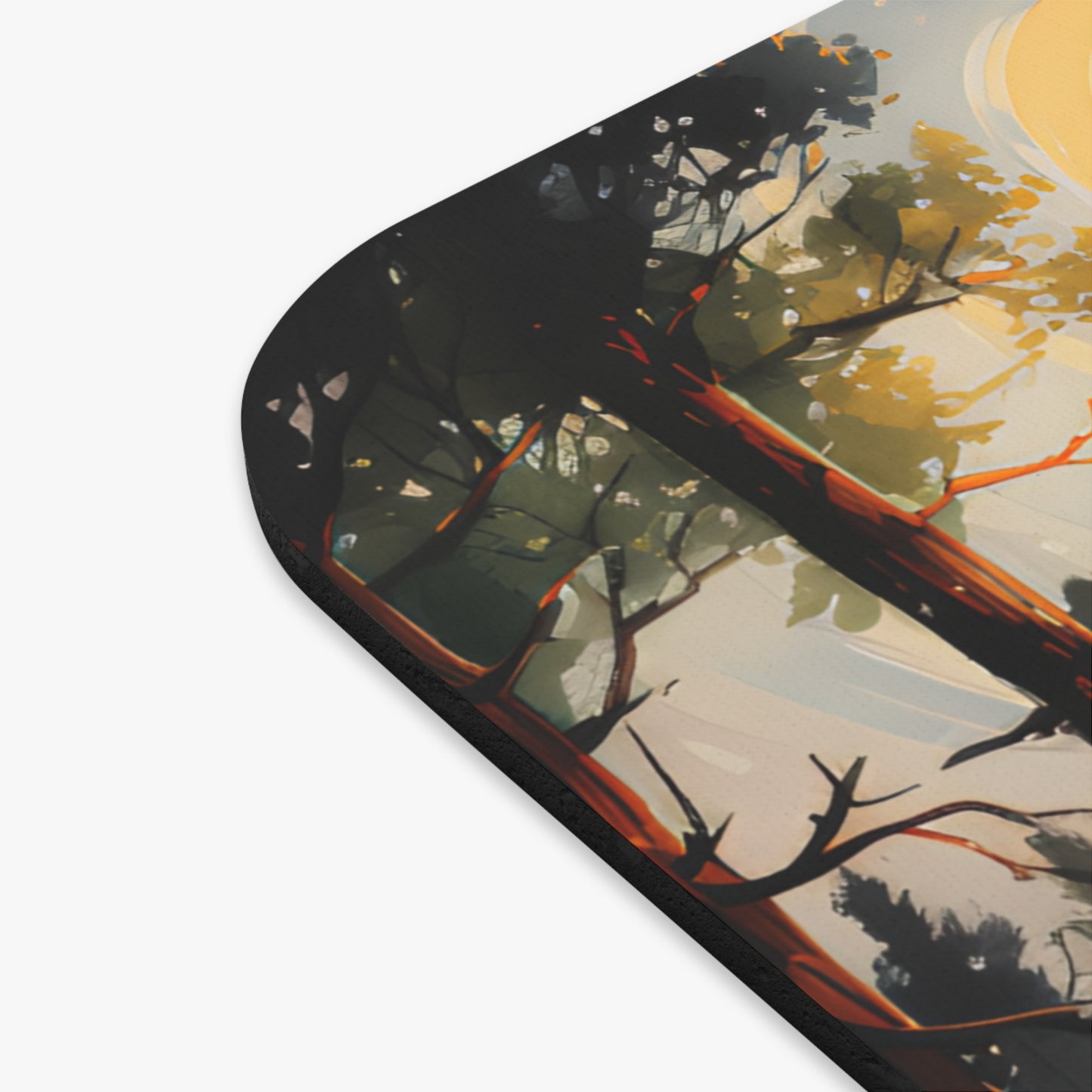 Edge of mouse pad to show thickness