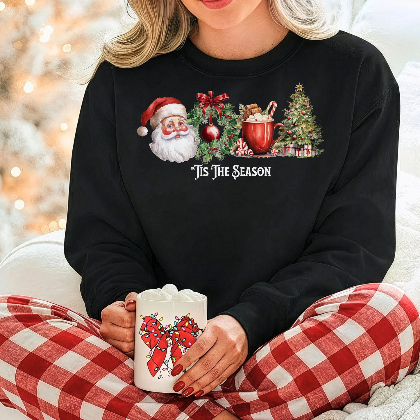 Tis The Season Sweatshirt, Holiday Gift, Spirit of Christmas Sweatshirt, Santa Apparel