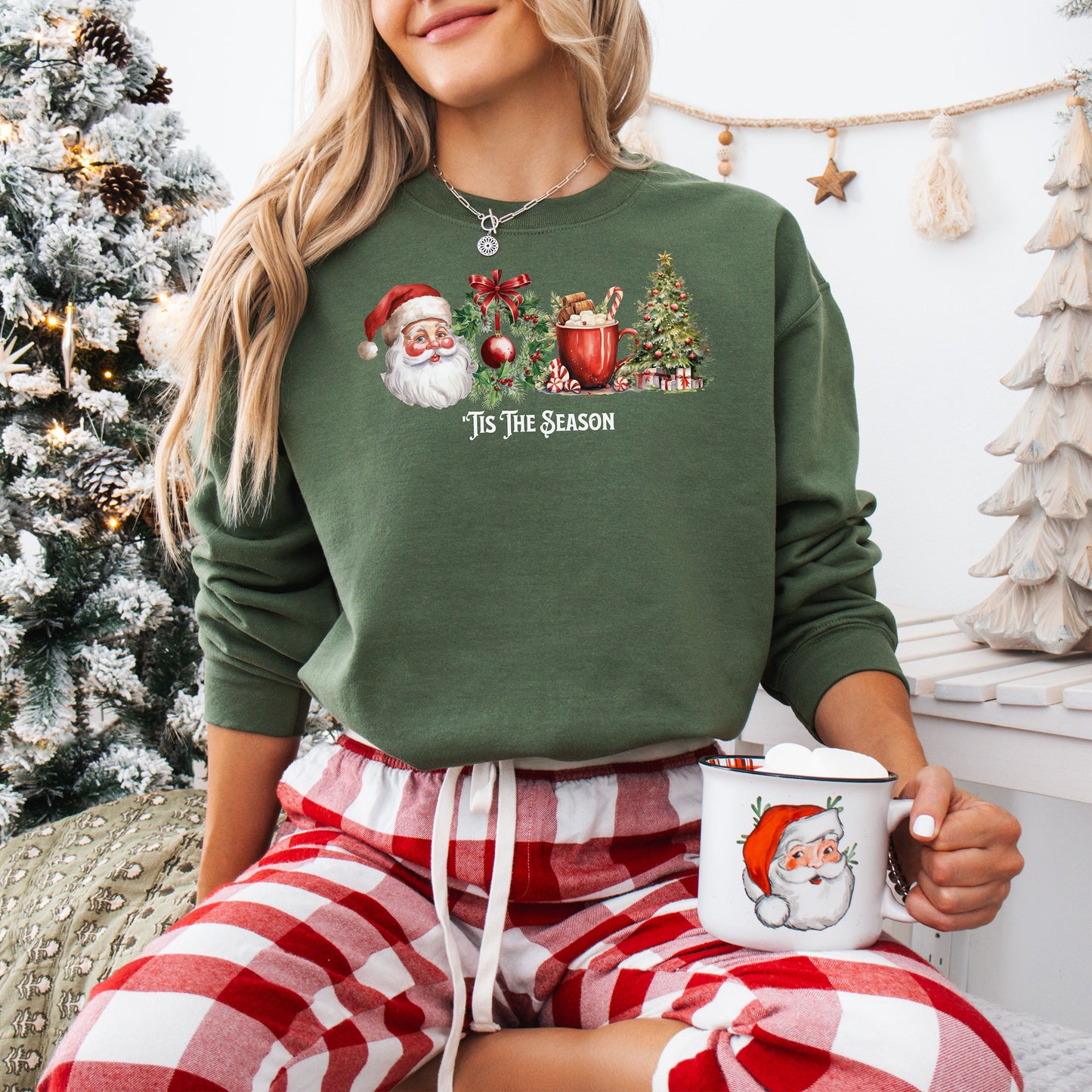 Tis The Season Sweatshirt, Holiday Gift, Spirit of Christmas Sweatshirt, Santa Apparel