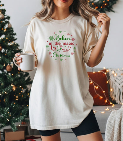 Believe in the Magic of Christmas T-Shirt, Festive Holiday Tee