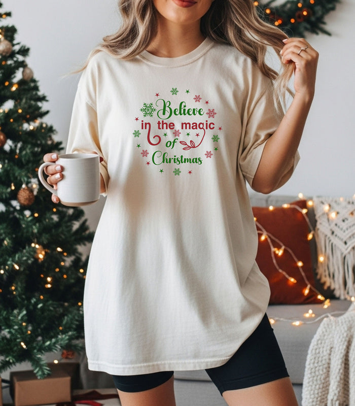 Believe in the Magic of Christmas T-Shirt, Festive Holiday Tee