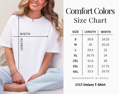 Comfort Colors Unisex Size Chart