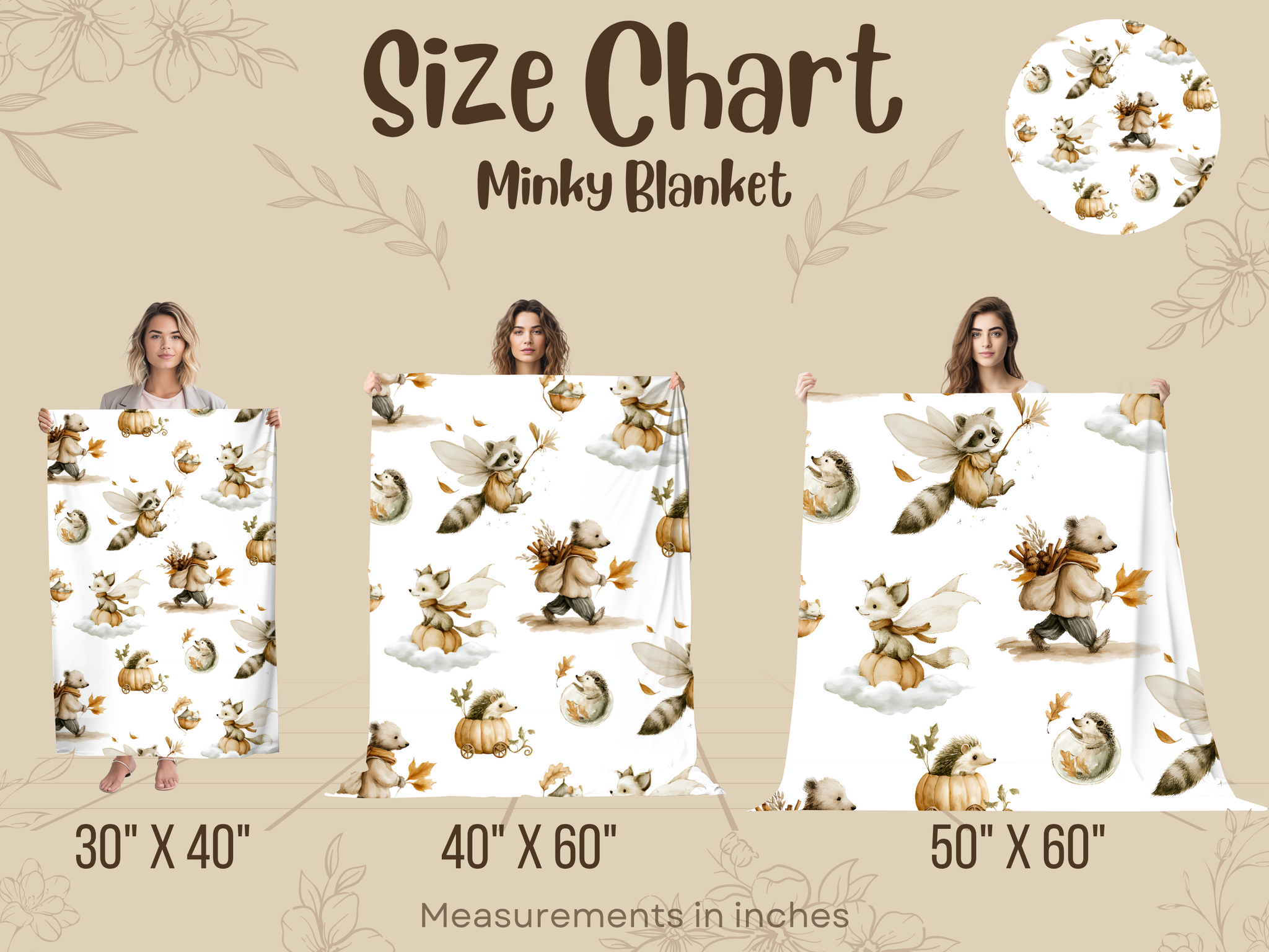 Personalized Woodland Animal Minky Blanket, Custom Name Baby Gift
