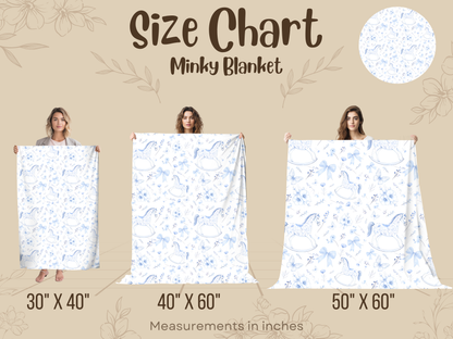 Personalized Rocking Horse Chinoiserie Blanket, Elegant Baby Gift