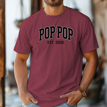 Personalized Pop Pop T-Shirt, Pop Pop EST [Year Tee], Custom Father's Day Gift, Personalized Grandpa Gift