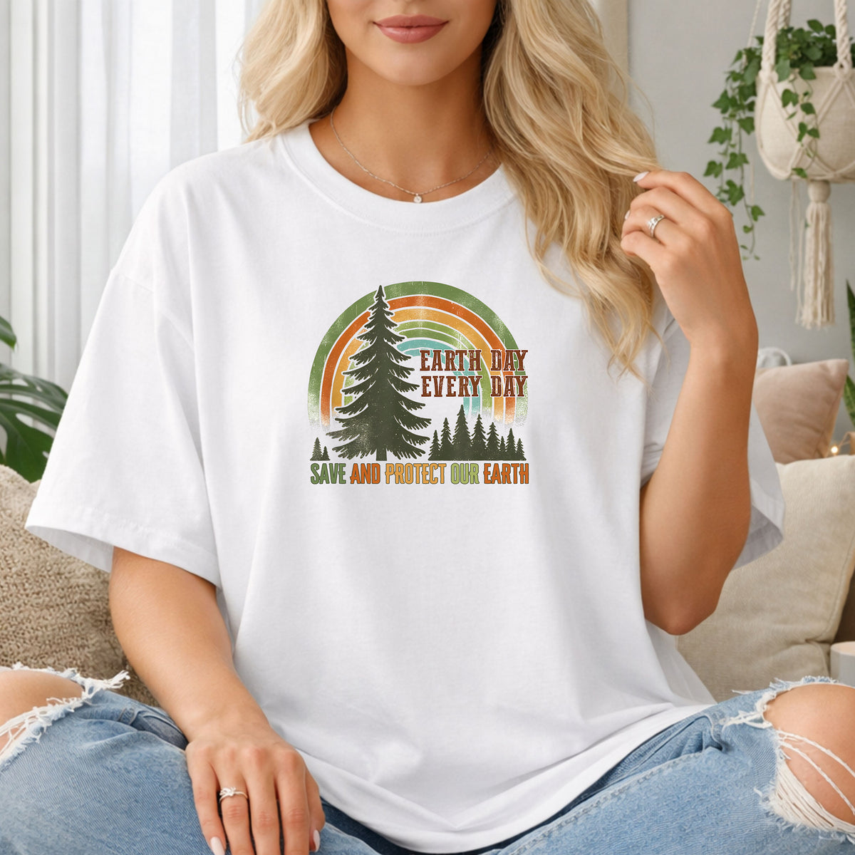 Earth Day Every Day T-Shirt, Save & Protect Our Earth Nature Tee