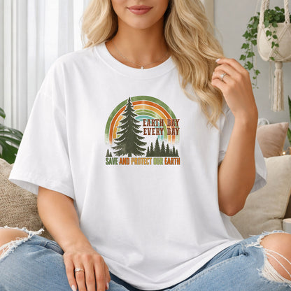 Earth Day Every Day T-Shirt, Save & Protect Our Earth Nature Tee