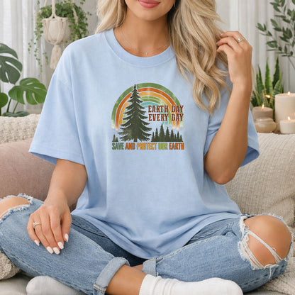 Earth Day Every Day T-Shirt, Save & Protect Our Earth Nature Tee