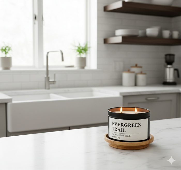 Evergreen Trail Soy Wax Blend Candle, 6 oz 2-Wick