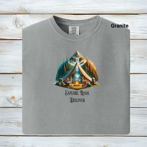 Adventure Explorer T-Shirt, Camping Tee, Travel Shirt, Nature Lovers Gift, Outdoor Adventure Apparel, Perfect for Hiking and Bonfires
