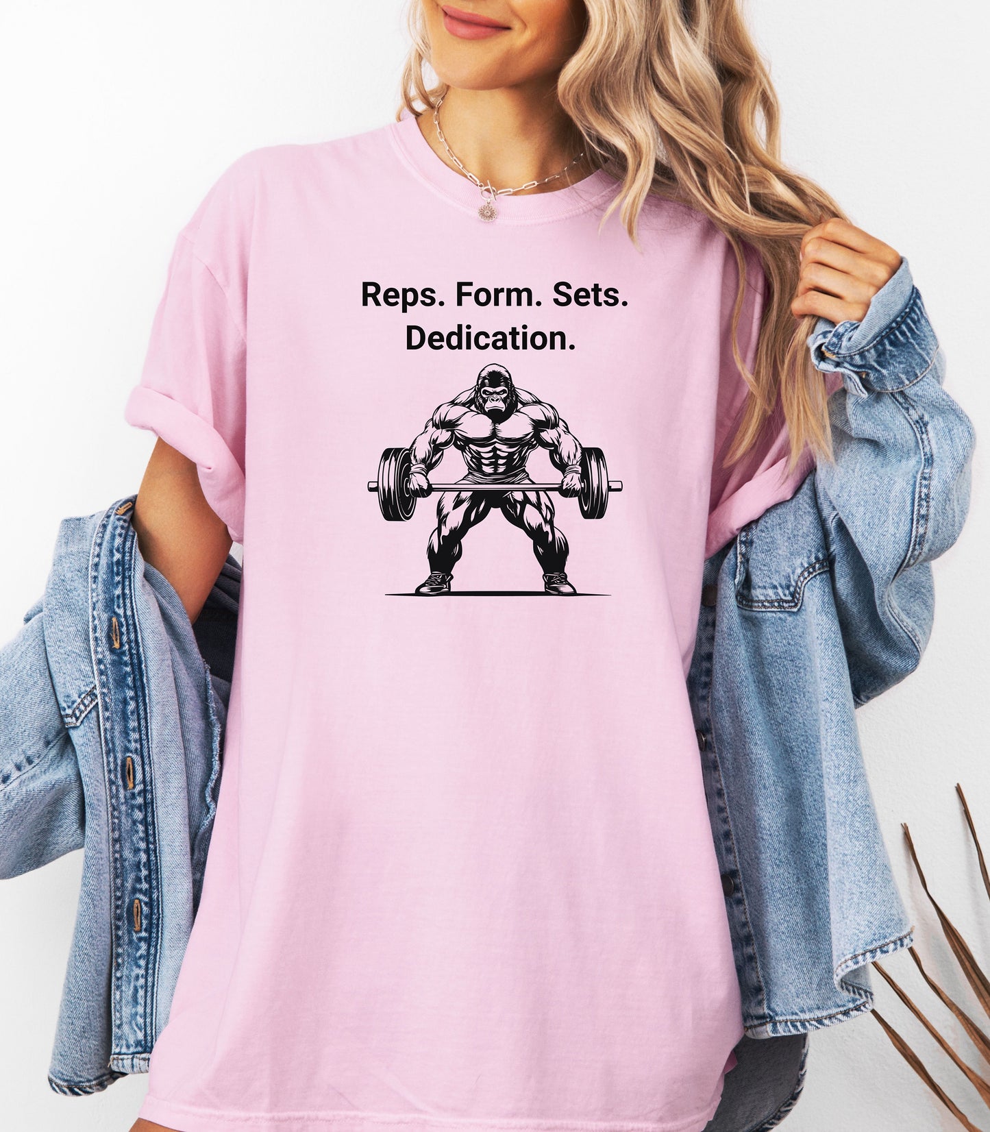 Reps Form Sets Dedication Gym T-Shirt, Gym Workout Tee
