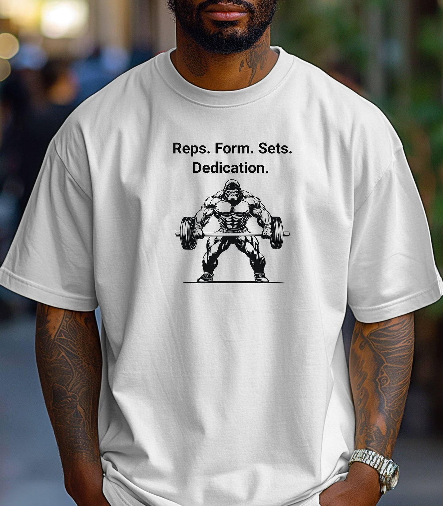 Reps Form Sets Dedication Gym T-Shirt, Gym Workout Tee
