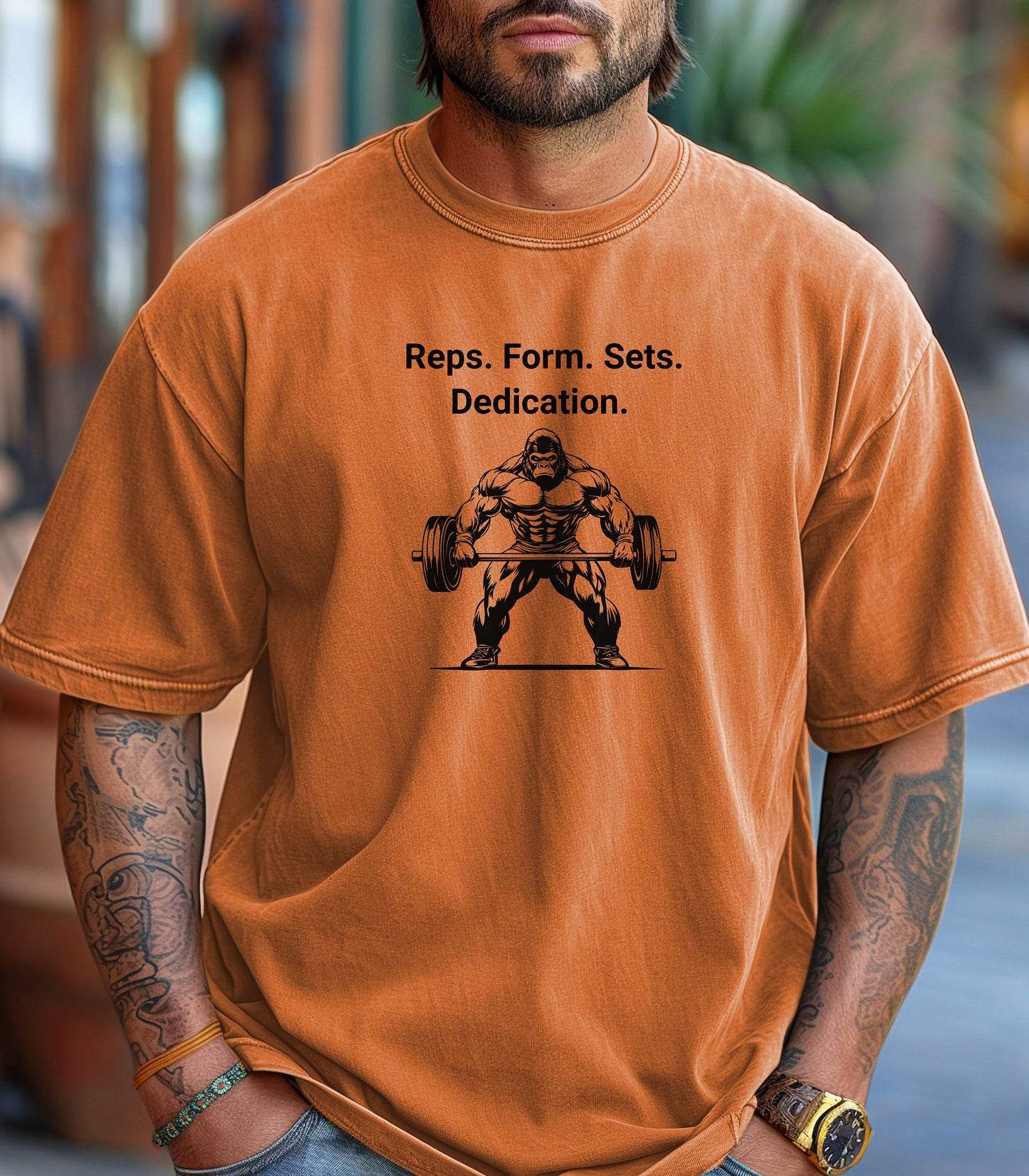 Reps Form Sets Dedication Gym T-Shirt, Gym Workout Tee