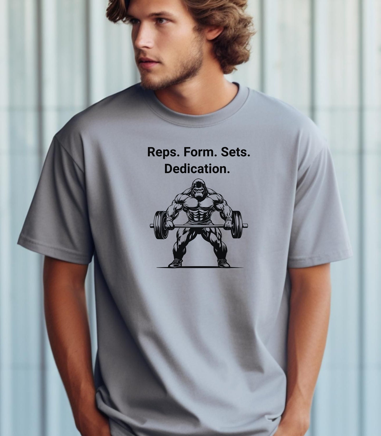 Reps Form Sets Dedication Gym T-Shirt, Gym Workout Tee