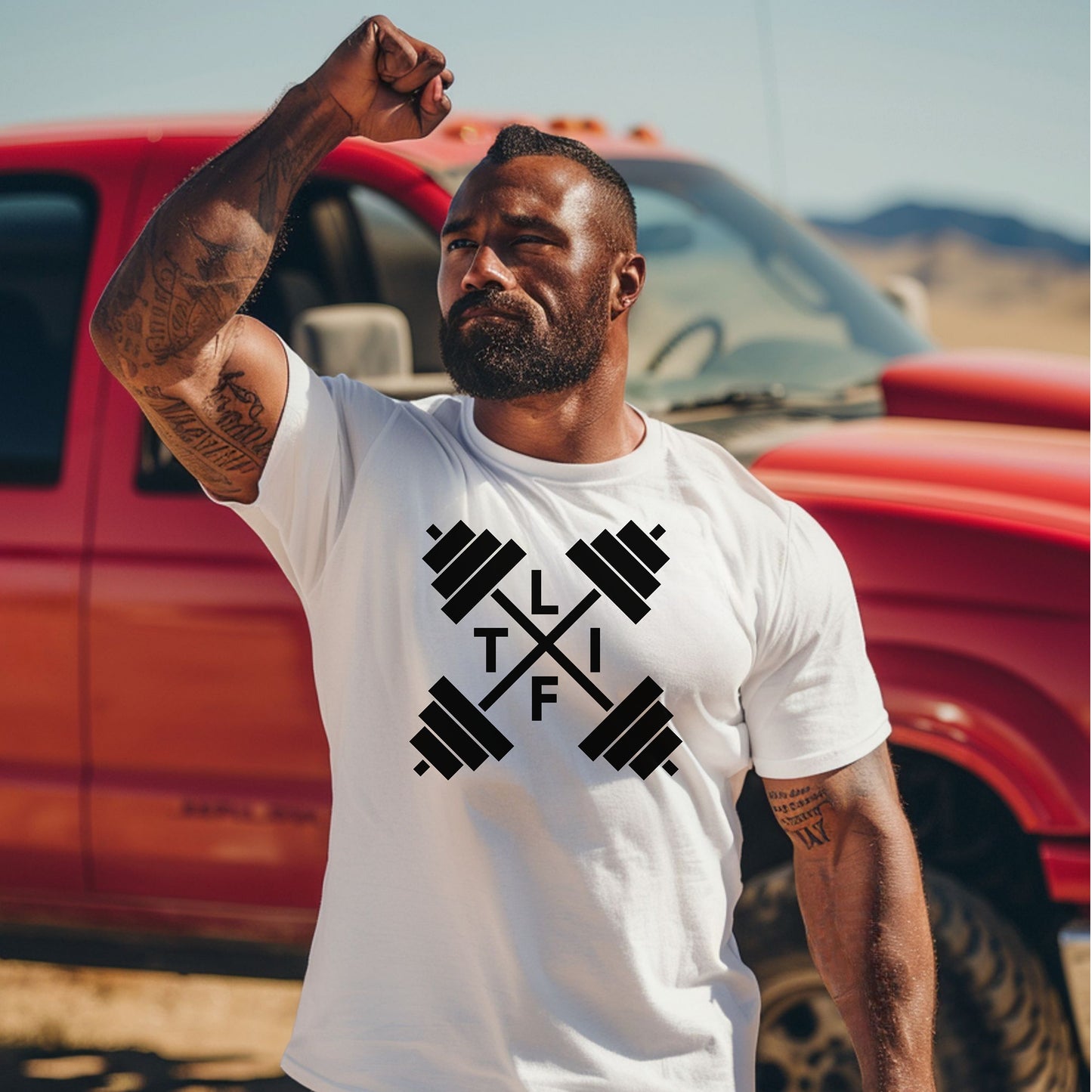 LIFT Barbell Gym T-Shirt, Workout Gift, Weightlifting Gear