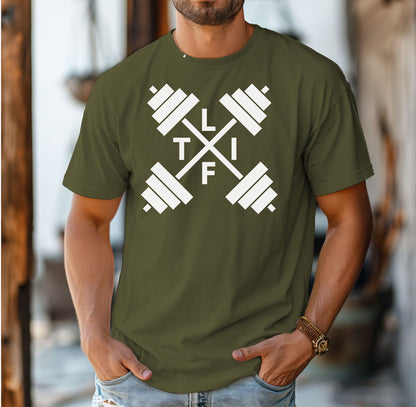LIFT Barbell Gym T-Shirt, Workout Gift, Weightlifting Gear