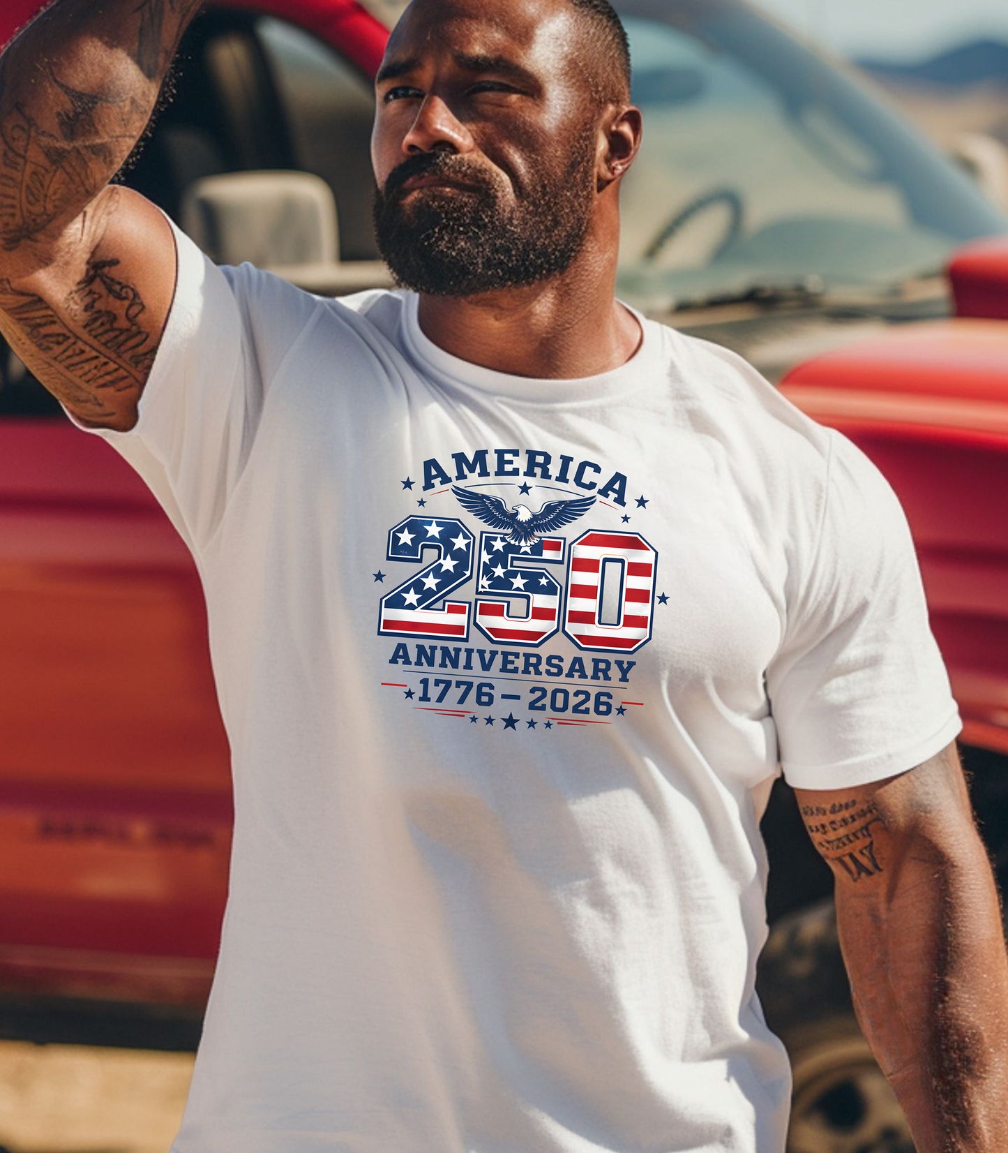 America 250 Anniversary T-shirt | 1776-2026 Patriotic Flag Design