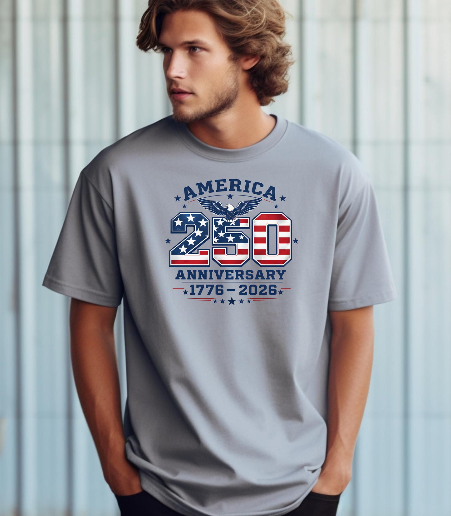 America 250 Anniversary T-shirt | 1776-2026 Patriotic Flag Design
