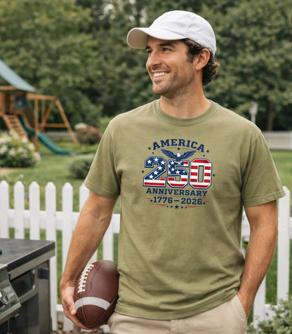 America 250 Anniversary T-shirt | 1776-2026 Patriotic Flag Design