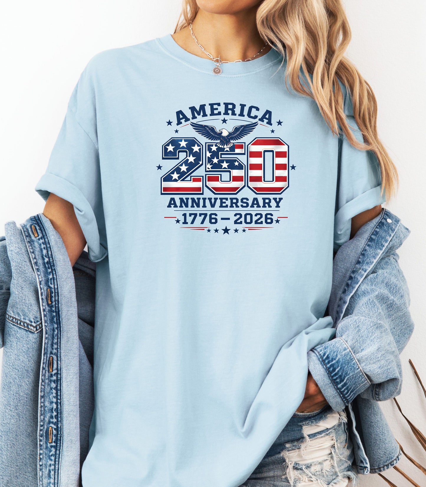 America 250 Anniversary T-shirt | 1776-2026 Patriotic Flag Design